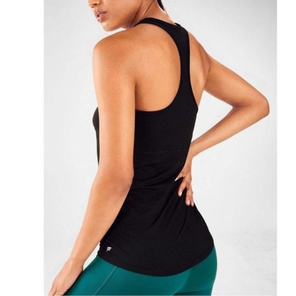 FABLETICS Black Cashel Curved Cinch Tank Top